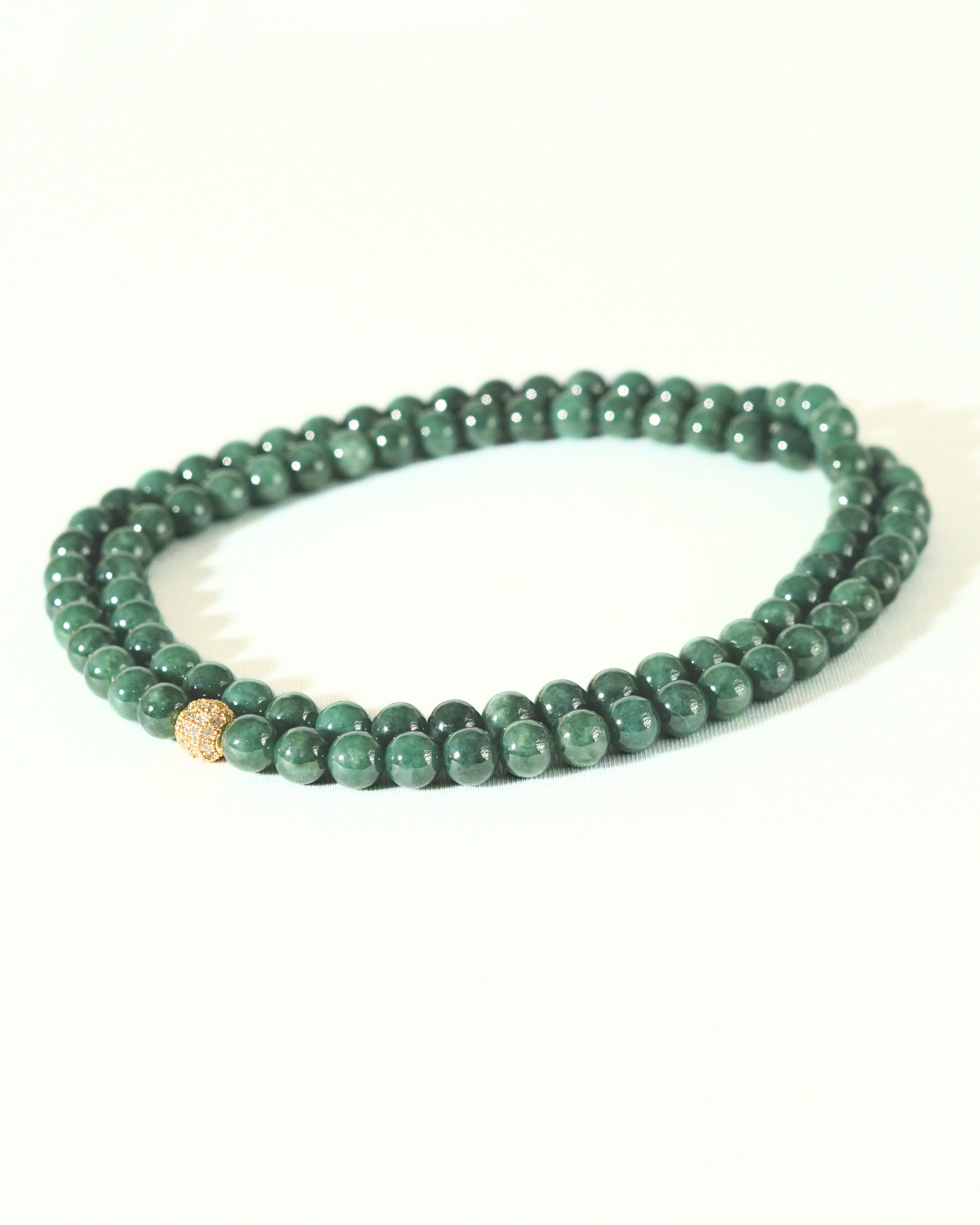 Wealth and Health | Guatemalan Dark Green Jade Necklace