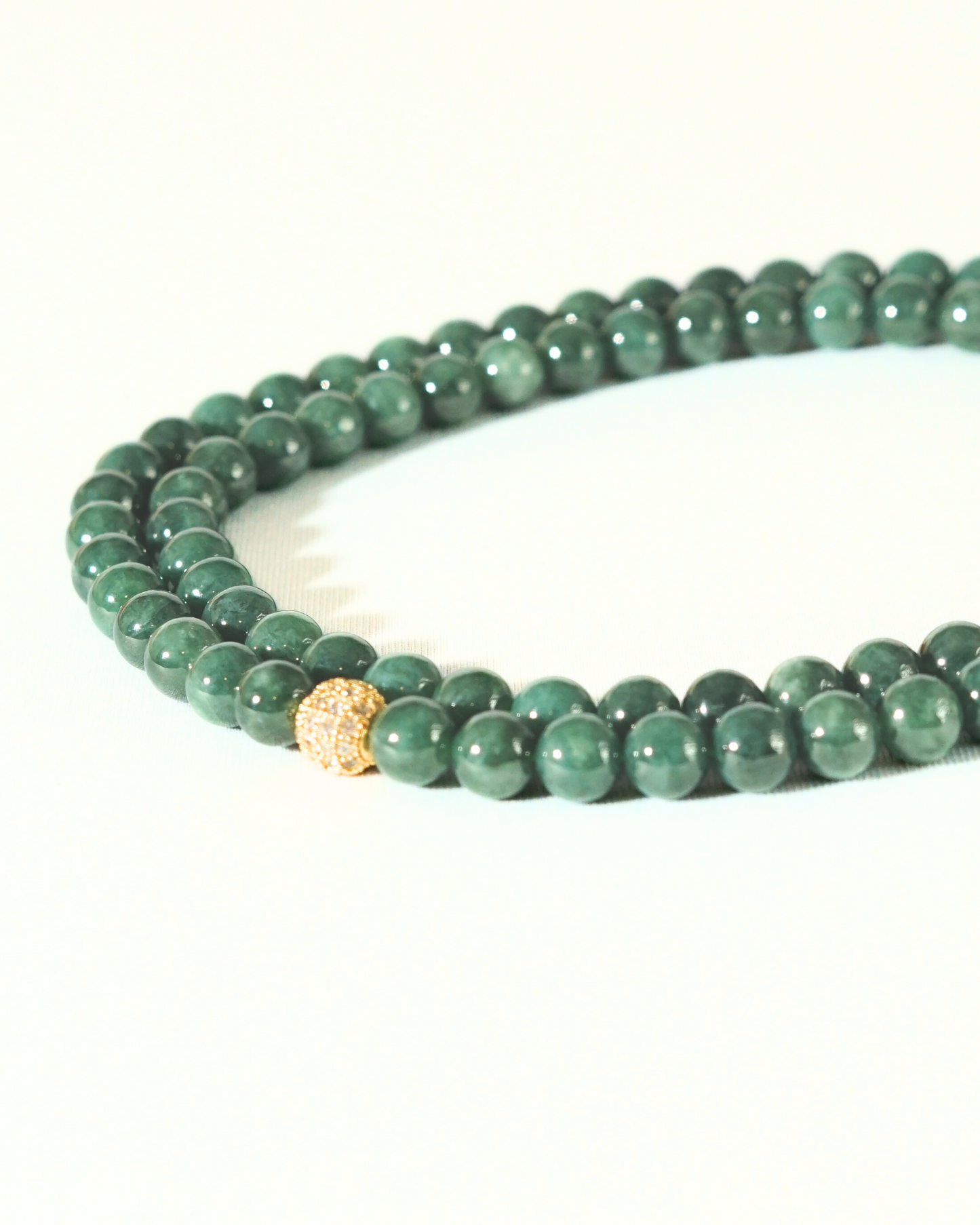 Wealth and Health | Guatemalan Dark Green Jade Necklace