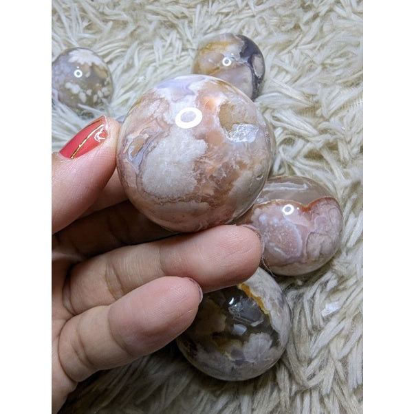 flower agate sphere SALE!!