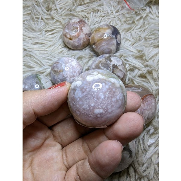 flower agate sphere SALE!!