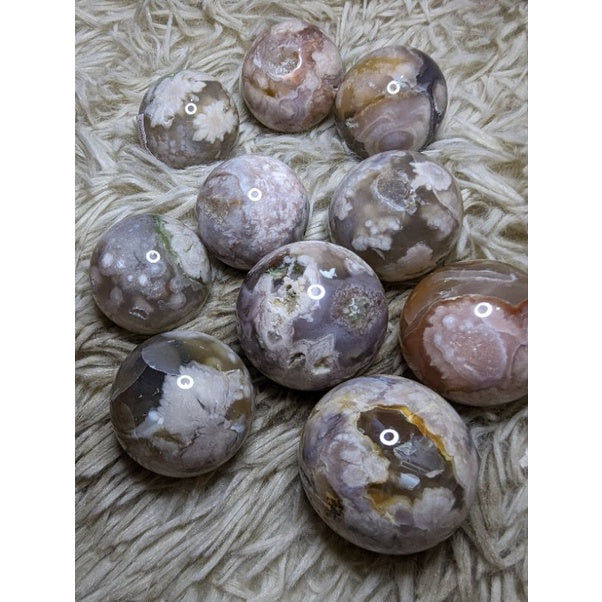 flower agate sphere SALE!!