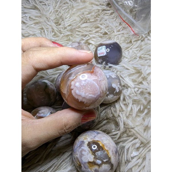 flower agate sphere SALE!!