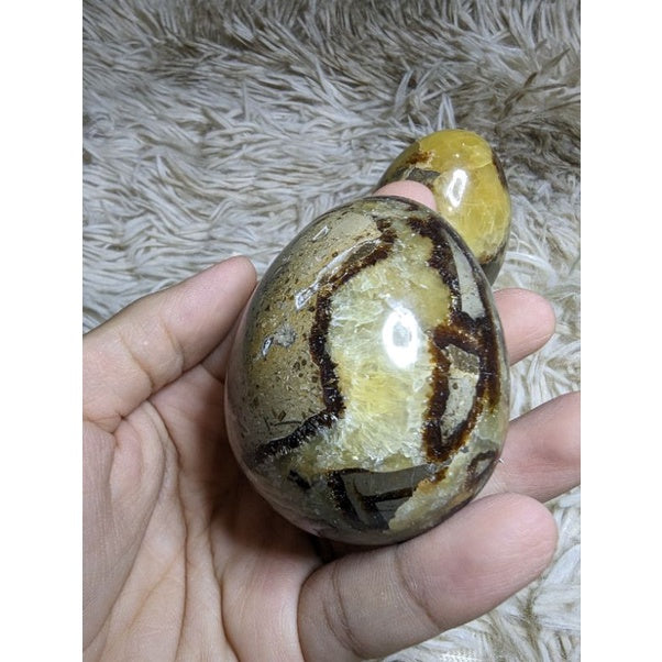 Septarian Dragon Egg and sphere