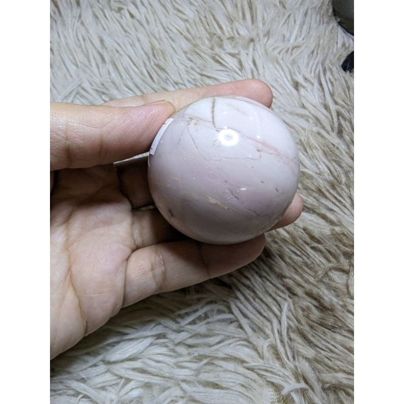 pink mookaite crystal sphere