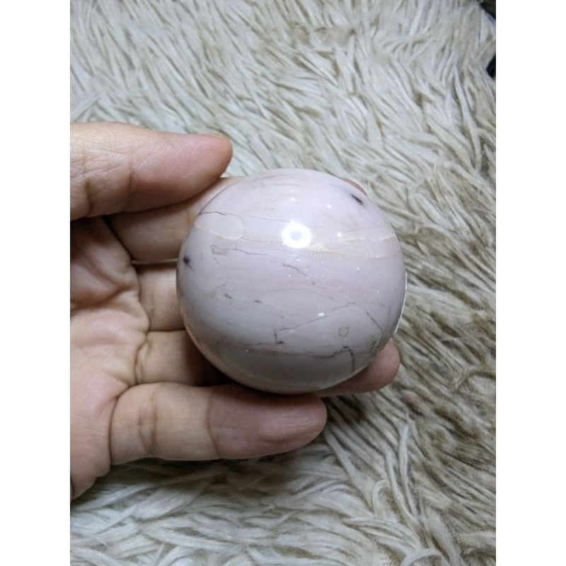 pink mookaite crystal sphere