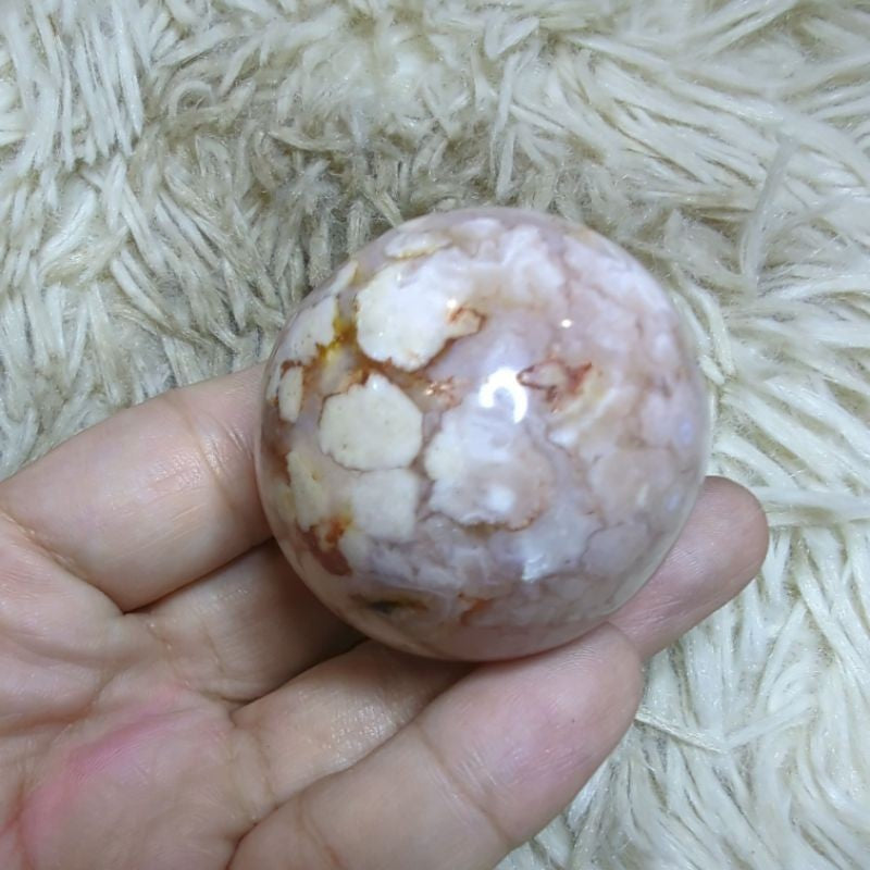 flower agate sphere SALE!!