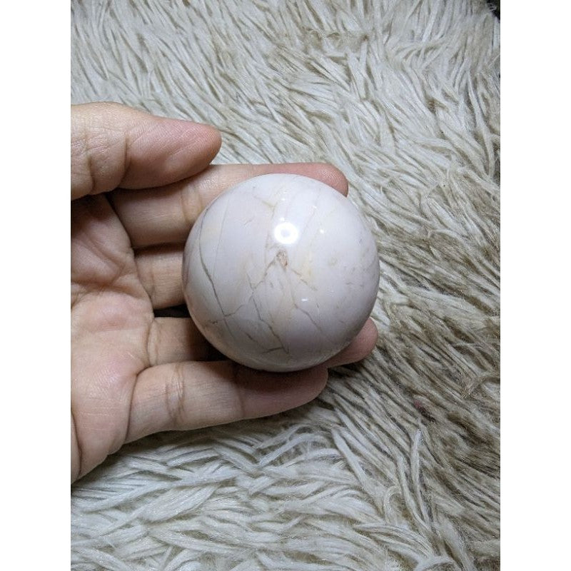 pink mookaite crystal sphere