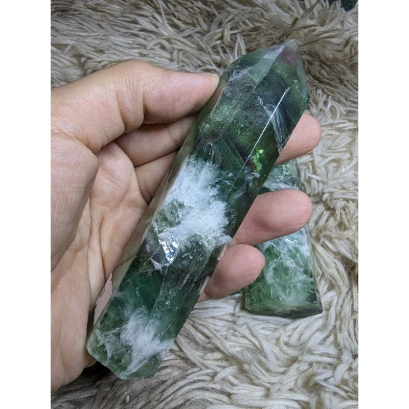 feather flourite crystal tower