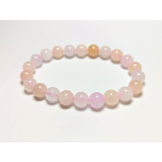Rare all pink morganite gemstone bracelet divine love and happiness