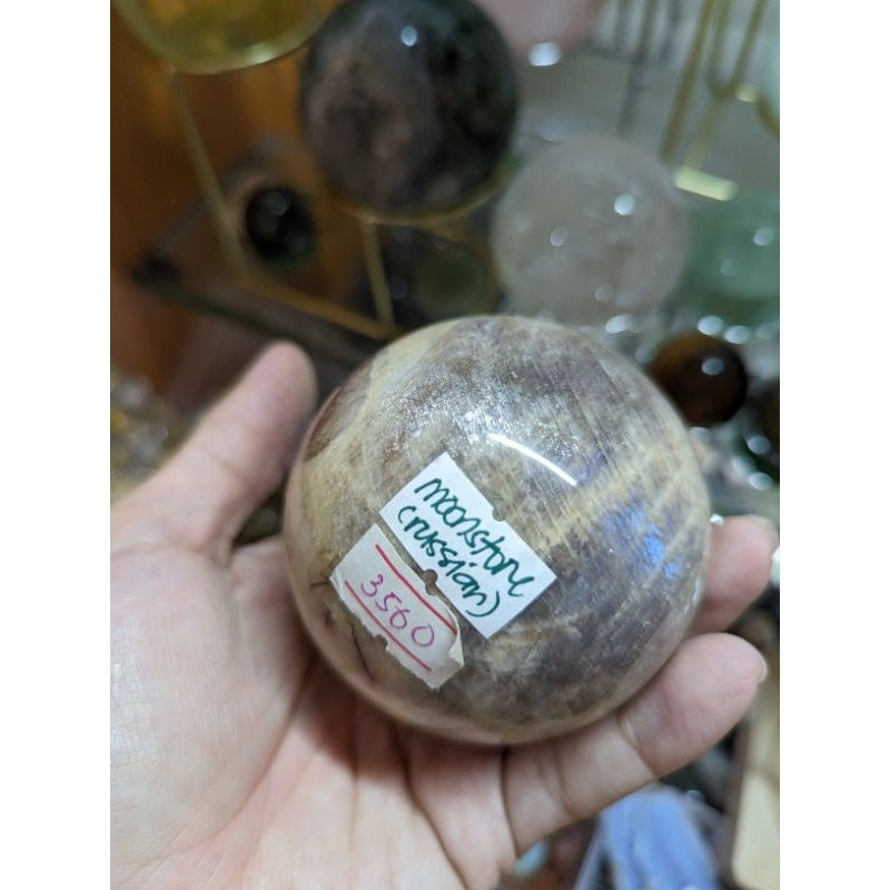 chuncky russian moonstone moon and big sphere