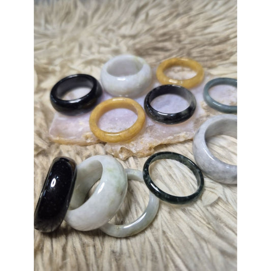 SIZE 10-12 Burmese Jade Rings