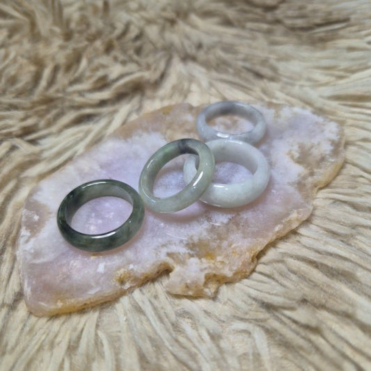 SIZE 5-5.5  Burmese Jade Rings