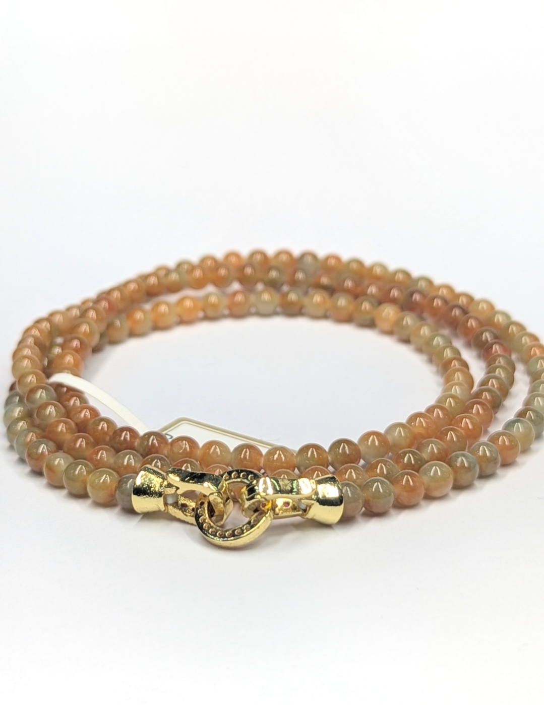 Burmese Yellow Jade Necklace with Certificate of Authenticity