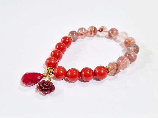 Cinnabar and Fire Quartz