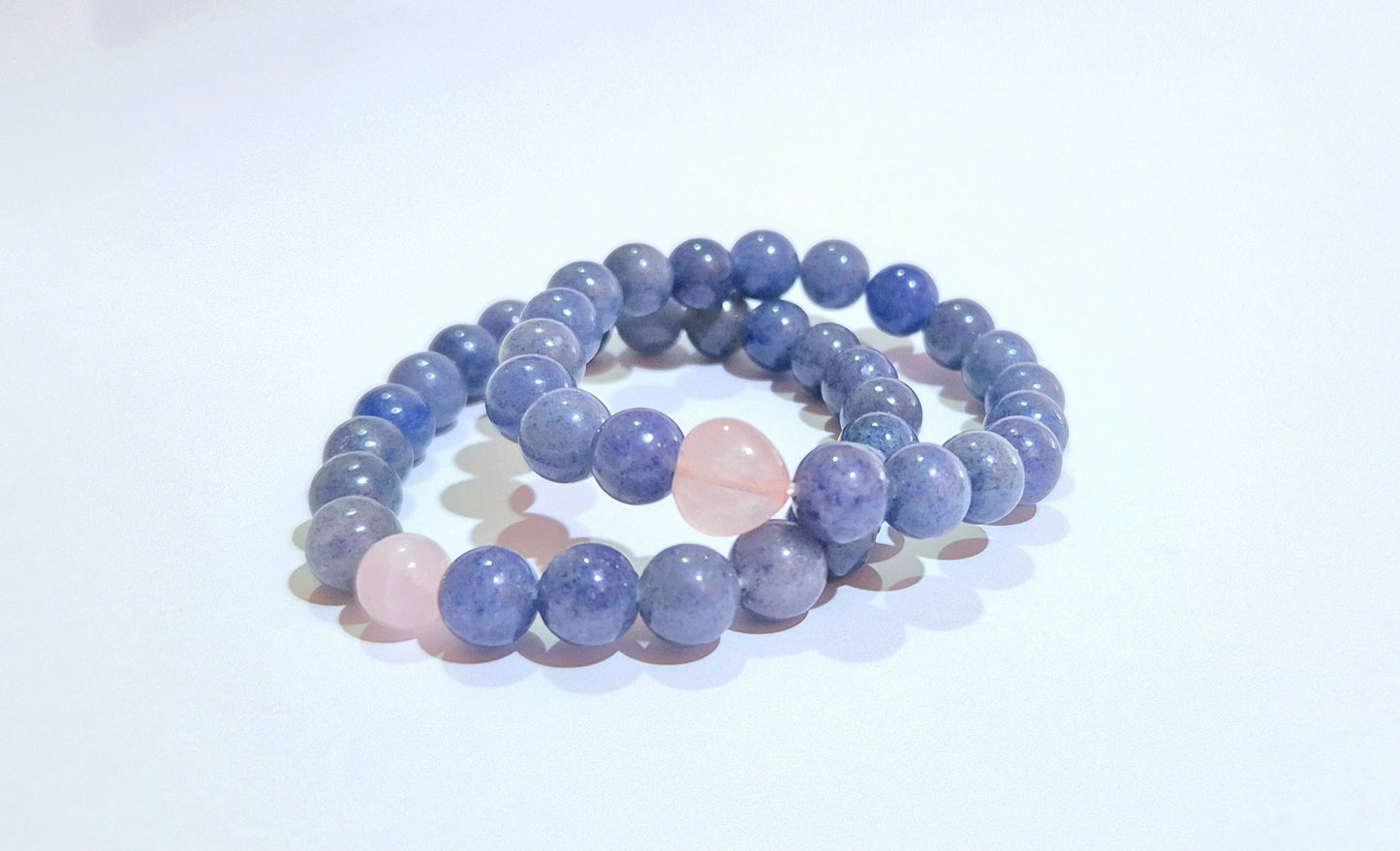 Couple Bracelet Communication and Self-Expression| Blue Aventurine with Rose Quartz Accent