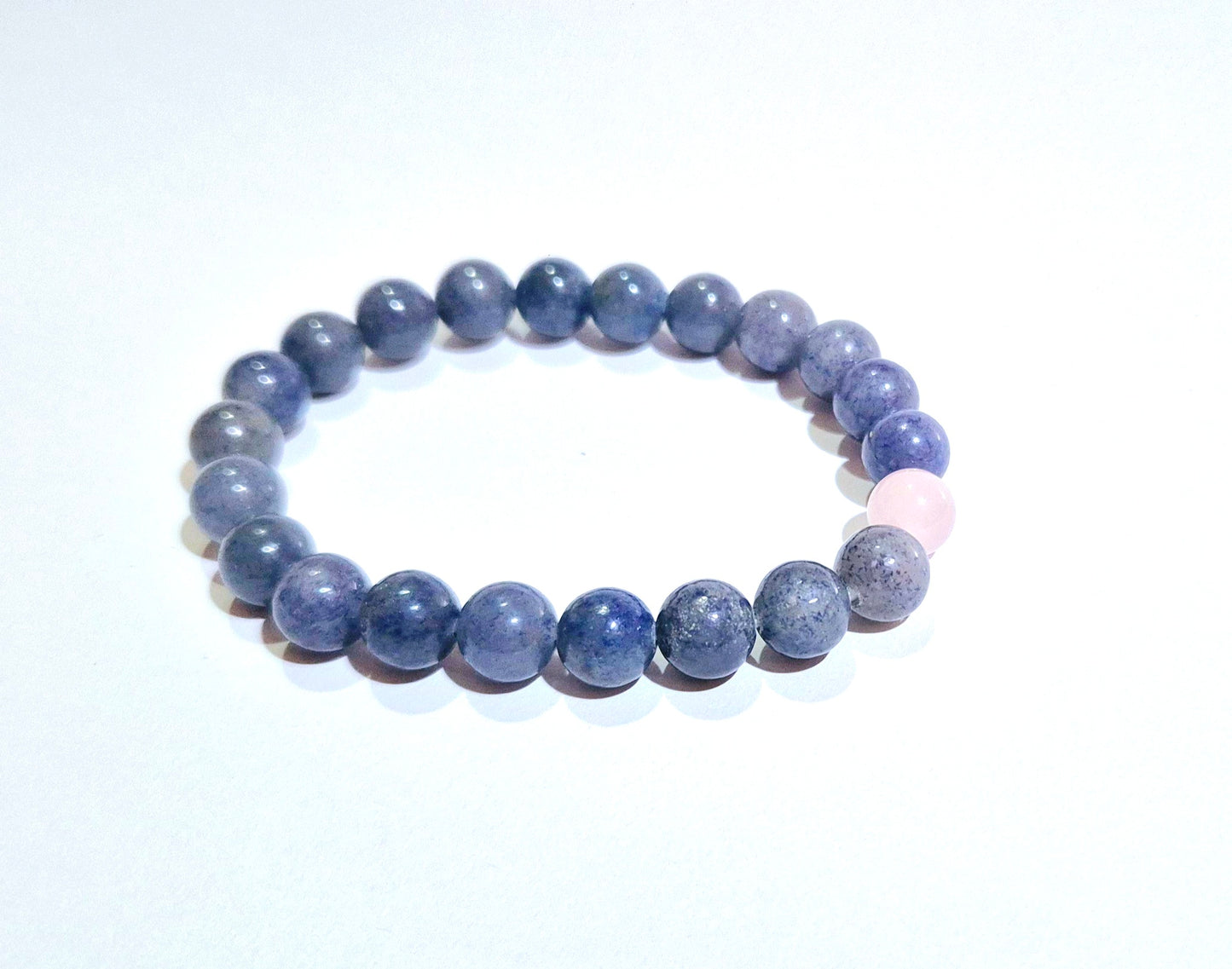Couple Bracelet Communication and Self-Expression| Blue Aventurine with Rose Quartz Accent