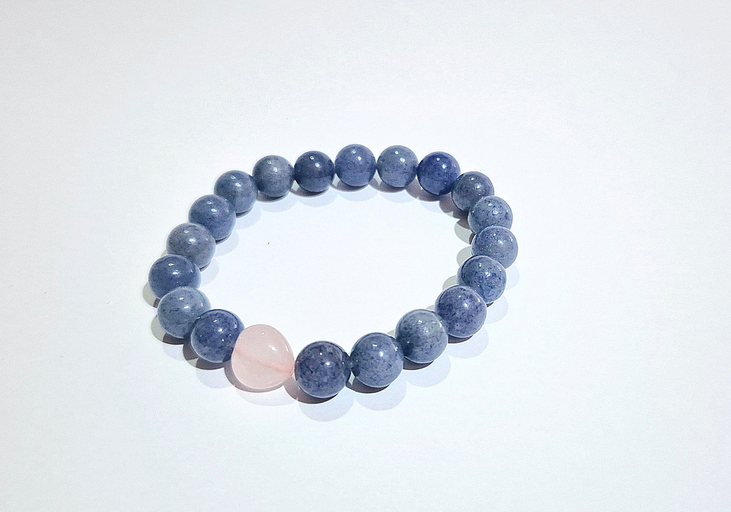 Couple Bracelet Communication and Self-Expression| Blue Aventurine with Rose Quartz Accent