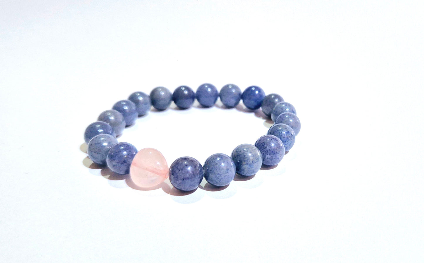 Couple Bracelet Communication and Self-Expression| Blue Aventurine with Rose Quartz Accent