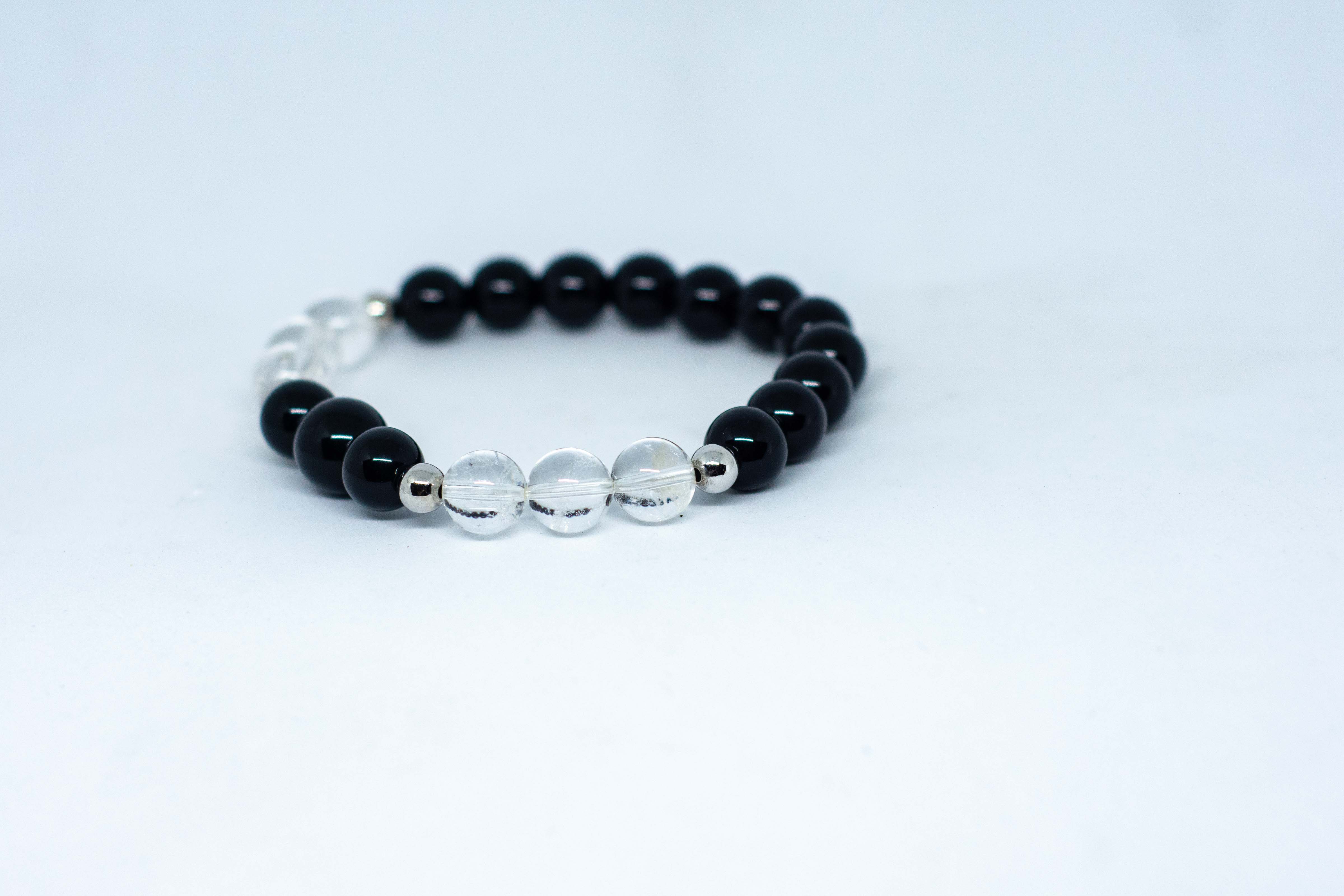 Black onyx and clear quartz deals together