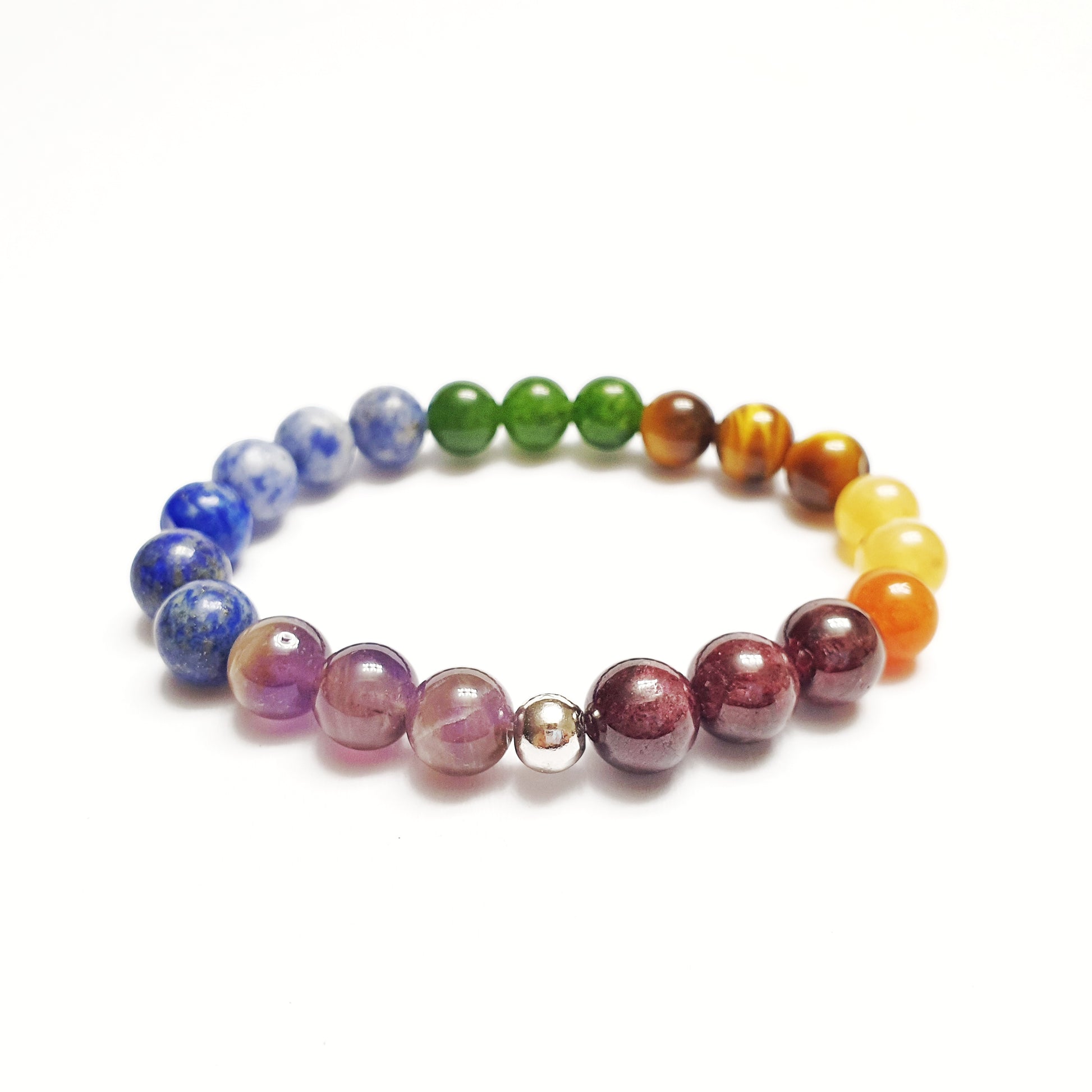 8mm 7chakra gemstone bracelet - Gems & stones ph