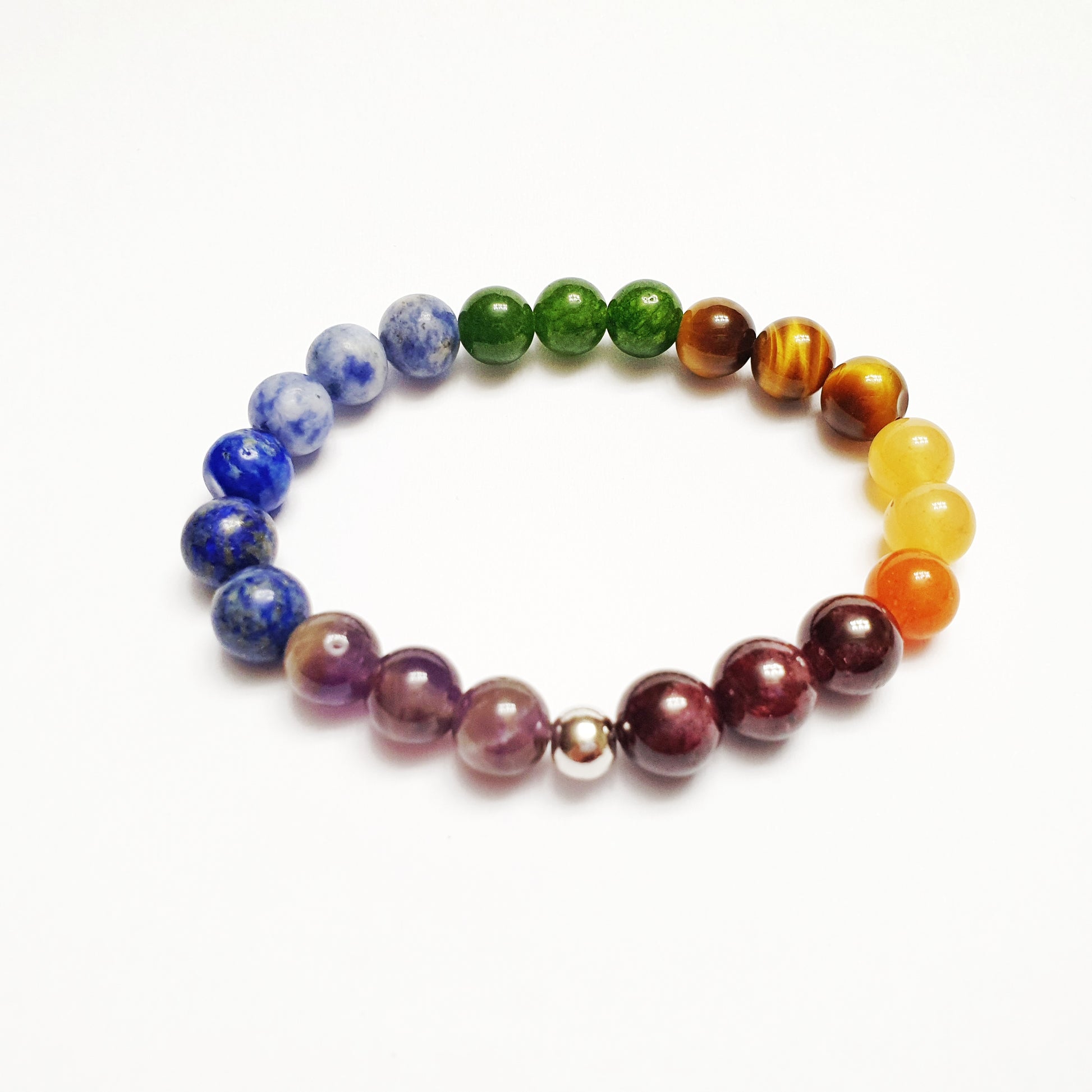 8mm 7chakra gemstone bracelet - Gems & stones ph