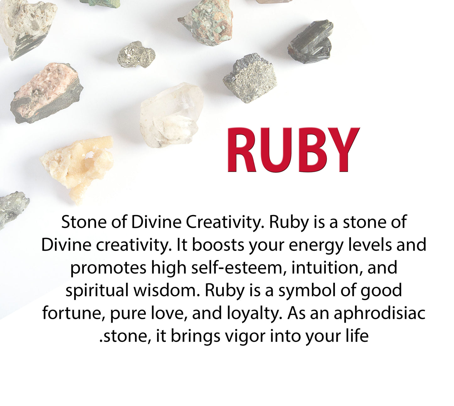 Apatite and Faceted Ruby Quartz Double Layer