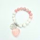 Love and Peace | Purple Rose Quartz and Howlite with Tree of Life and Rose Quartz Heart Charm