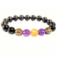 Ghost Month Energy Shield Bracelet - Shungite, Smoky Quartz, Amethyst, & Clear Quartz Dragon Accent