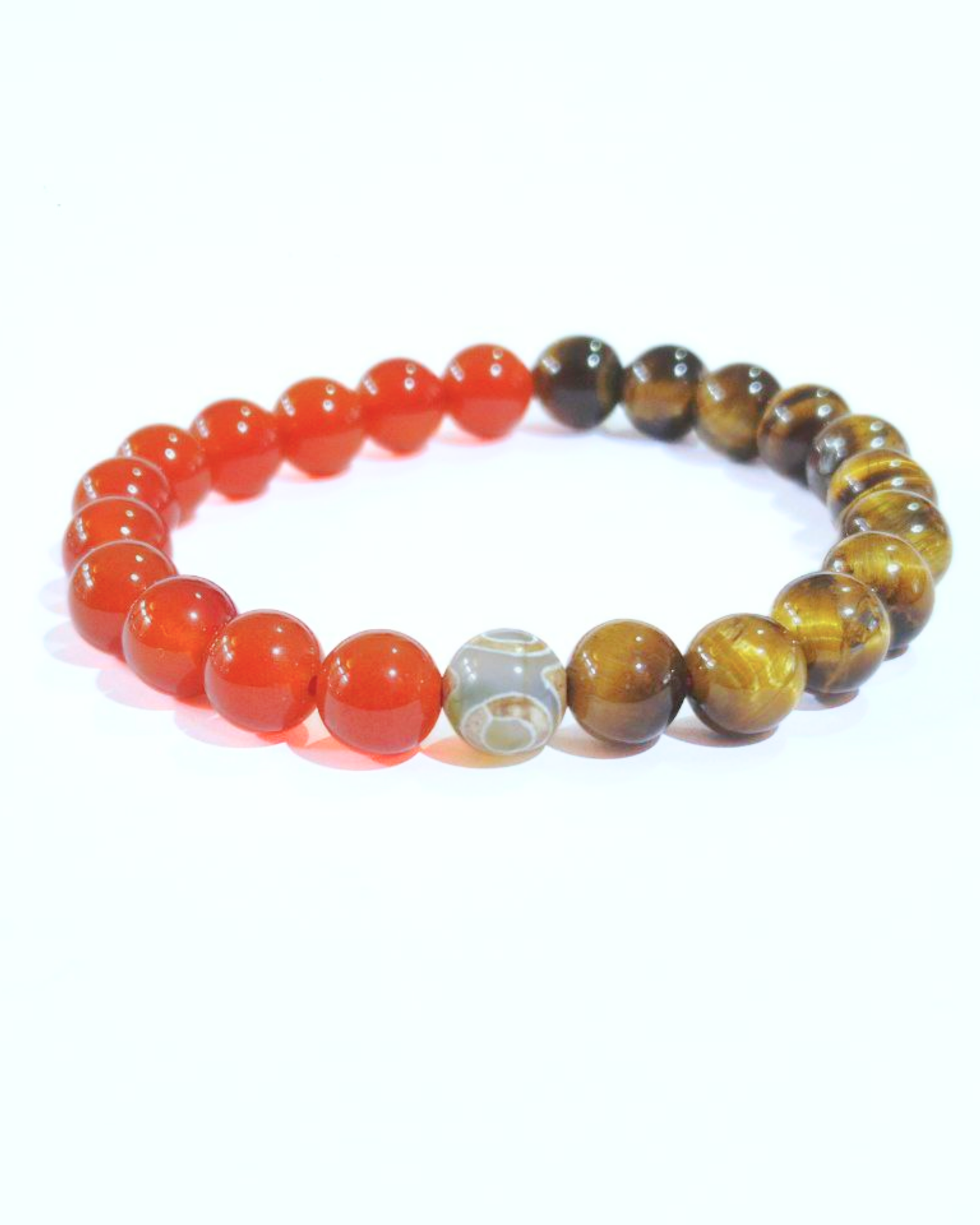 Ghost Month Protection and Courage - Red Agate, Tiger Eye, and Dzi Eye