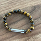 Tiger Eye with Steel Accent