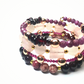 Garnet, Ruby, Rose Quartz, Ocean Jasper Rolled Bracelet