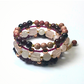 Garnet, Ruby, Rose Quartz, Ocean Jasper Rolled Bracelet