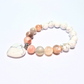 Peace and Balance | Moonstone and Howlite with Howlite Heart Charm