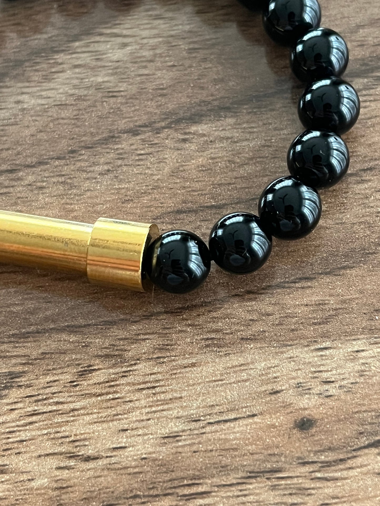 Black Onyx with Steel Accent