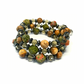 Unakite, Picture Jasper, Hematite Rolled Bracelet