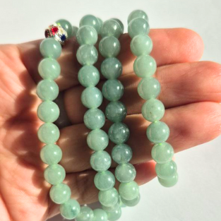 Wealth and Health | 8mm Green Guatemalan Blue Water Jade