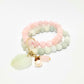 Jade Flower and Pearl Double Layer