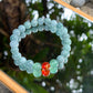 2025 Chinese Zodiac | Monkey - Blue Water Jade and Aventurine with Red Agate