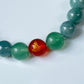 2025 Chinese Zodiac | Monkey - Blue Water Jade and Aventurine with Red Agate