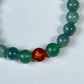 2025 Chinese Zodiac | Monkey - Blue Water Jade and Aventurine with Red Agate