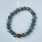 2025 Chinese Zodiac | Monkey - Blue Water Jade and Aventurine with Red Agate