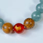 2025 Chinese Zodiac | Goat - Blue Water Jade and Picture Jasper with Red Agate