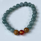 2025 Chinese Zodiac | Goat - Blue Water Jade and Picture Jasper with Red Agate