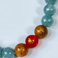 2025 Chinese Zodiac | Goat - Blue Water Jade and Picture Jasper with Red Agate