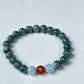 2025 Chinese Zodiac | Snake - Blue Water Jade and Aquamarine with Red Agate