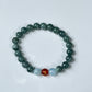 2025 Chinese Zodiac | Snake - Blue Water Jade and Aquamarine with Red Agate