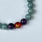 2025 Chinese Zodiac | Rooster - Blue Water Jade and Amethyst with Red Agate