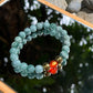 2025 Chinese Zodiac | Tiger - Blue Water Jade and Hematite with Red Agate