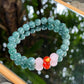 2025 Chinese Zodiac | Pig - Blue Water Jade and Rose Quartz with Red Agate