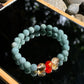 2025 Chinese Zodiac | Dragon - Blue Water Jade and Citrine with Red Agate